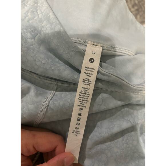 NWOT Lululemon Fast and Free Blue Pebble Limited Edition Leggings Sz 12 - Picture 4 of 9